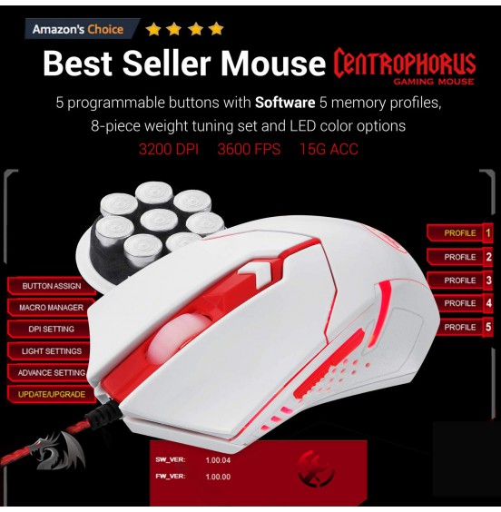 Redragon S101 Wired Gaming Keyboard and Mouse Combo RGB Backlit Gaming Keyboard with Multimedia Keys Wrist Rest and Red Backlit Gaming Mouse 3200 DPI for Windows PC Gamers (Black) Redragon S101 Wired Gaming Keyboard and Mouse Combo RGB Backlit Gaming Keyboard with Multimedia Keys Wrist Rest and Red Backlit Gaming Mouse 3200 DPI for Windows PC Gamers (Black)
