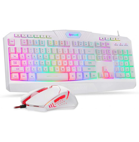 Redragon S101 Wired Gaming Keyboard and Mouse Combo RGB Backlit Gaming Keyboard with Multimedia Keys Wrist Rest and Red Backlit Gaming Mouse 3200 DPI for Windows PC Gamers (Black) Redragon S101 Wired Gaming Keyboard and Mouse Combo RGB Backlit Gaming Keyboard with Multimedia Keys Wrist Rest and Red Backlit Gaming Mouse 3200 DPI for Windows PC Gamers (Black)